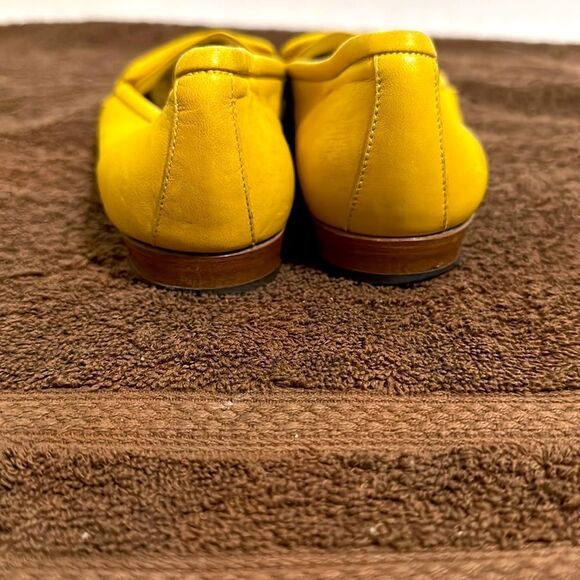 Magli Yellow Leather Loafers Sz 36 - Picture 5 of 10